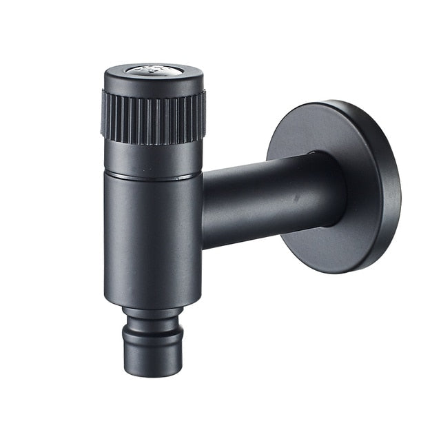 Basin Faucet - Stainless Steel Black Faucets Lengthen Outdoor Garden Faucet