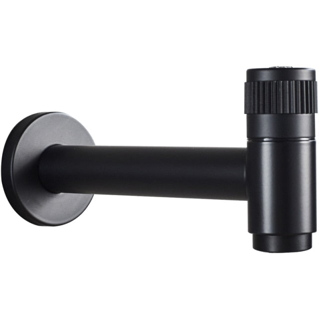 Basin Faucet - Stainless Steel Black Faucets Lengthen Outdoor Garden Faucet