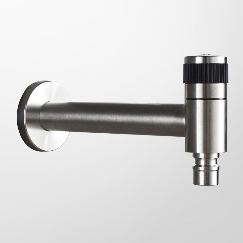 Basin Faucet - Stainless Steel Black Faucets Lengthen Outdoor Garden Faucet