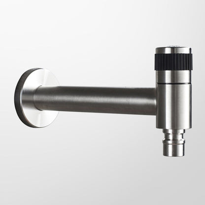 Basin Faucet - Stainless Steel Black Faucets Lengthen Outdoor Garden Faucet