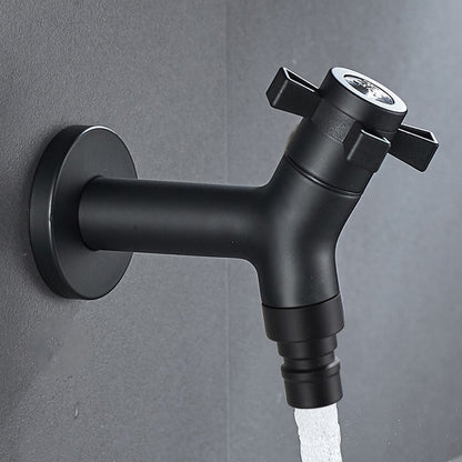Basin Faucet - Stainless Steel Black Faucets Lengthen Outdoor Garden Faucet