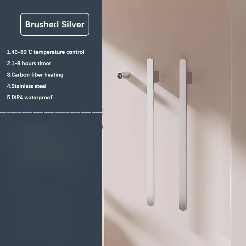 Stainless Steel Control Heated Warmer Smart Touch Towel Bathroom Rack