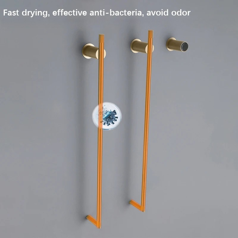 Bathroom Electric Bath Towel Rack Smart Temperature Time Control Towel Warmer Hidden Wires Heated Towel Rail
