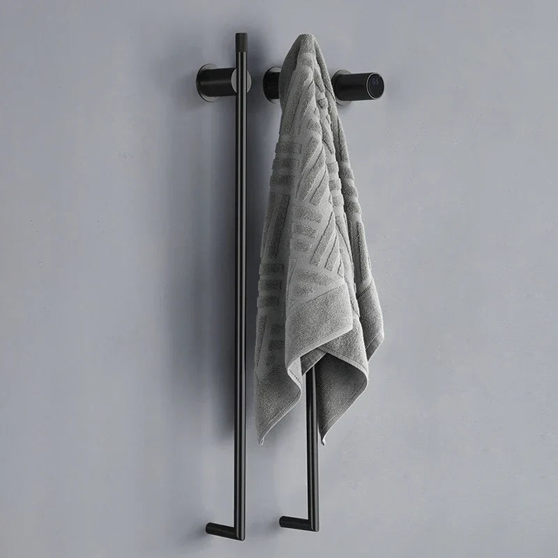Bathroom Electric Bath Towel Rack Smart Temperature Time Control Towel Warmer Hidden Wires Heated Towel Rail