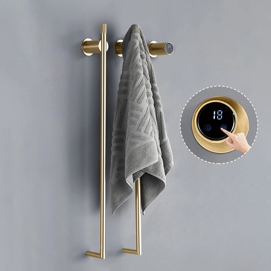 Bathroom Electric Bath Towel Rack Smart Temperature Time Control Towel Warmer Hidden Wires Heated Towel Rail