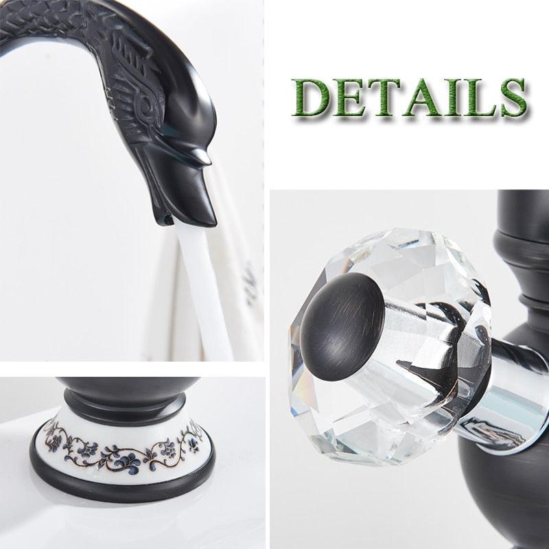 Basin Faucet - Swan Basin Sink Faucet Bathroom Mixer Taps Swan Washbasin Faucets Tap