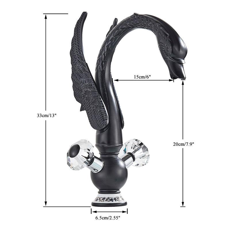 Basin Faucet - Swan Basin Sink Faucet Bathroom Mixer Taps Swan Washbasin Faucets Tap