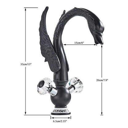 Basin Faucet - Swan Basin Sink Faucet Bathroom Mixer Taps Swan Washbasin Faucets Tap