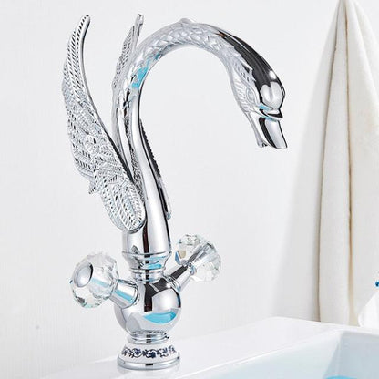 Basin Faucet - Swan Basin Sink Faucet Bathroom Mixer Taps Swan Washbasin Faucets Tap