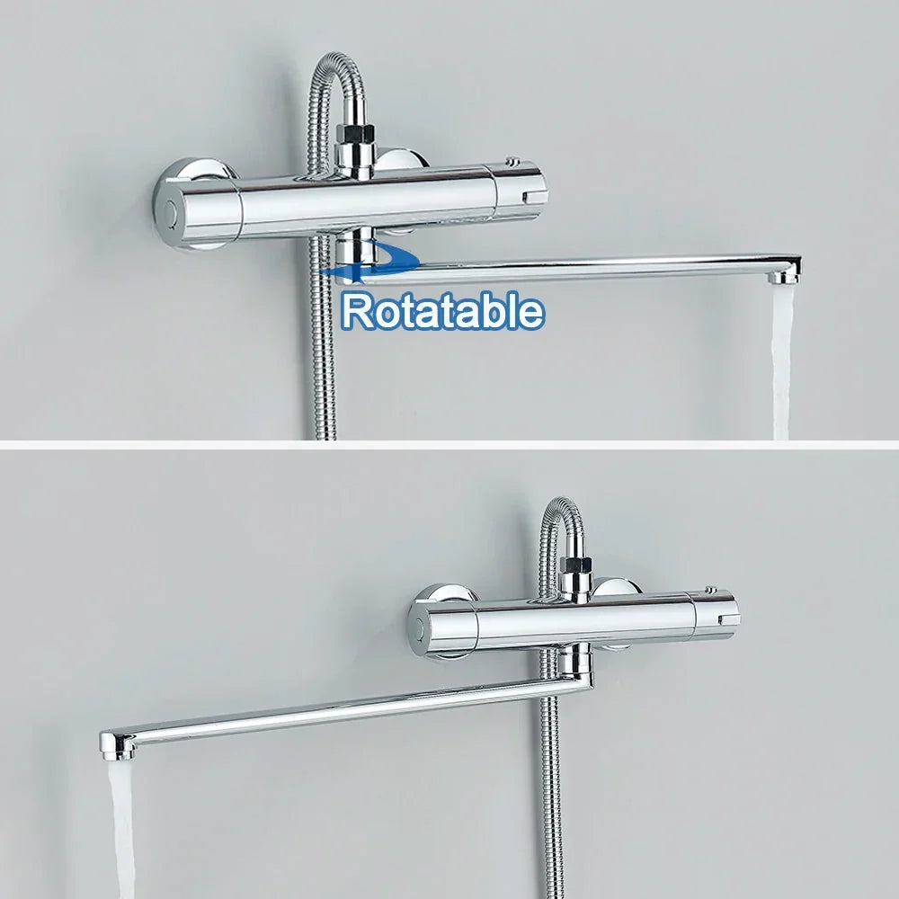 Thermostatic Shower Faucet Mixing Valve Bathtub Faucet with handle-Shower Faucet-Index Bath