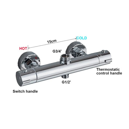 Thermostatic Shower Faucet Mixing Valve Bathtub Faucet with handle-Shower Faucet-Index Bath