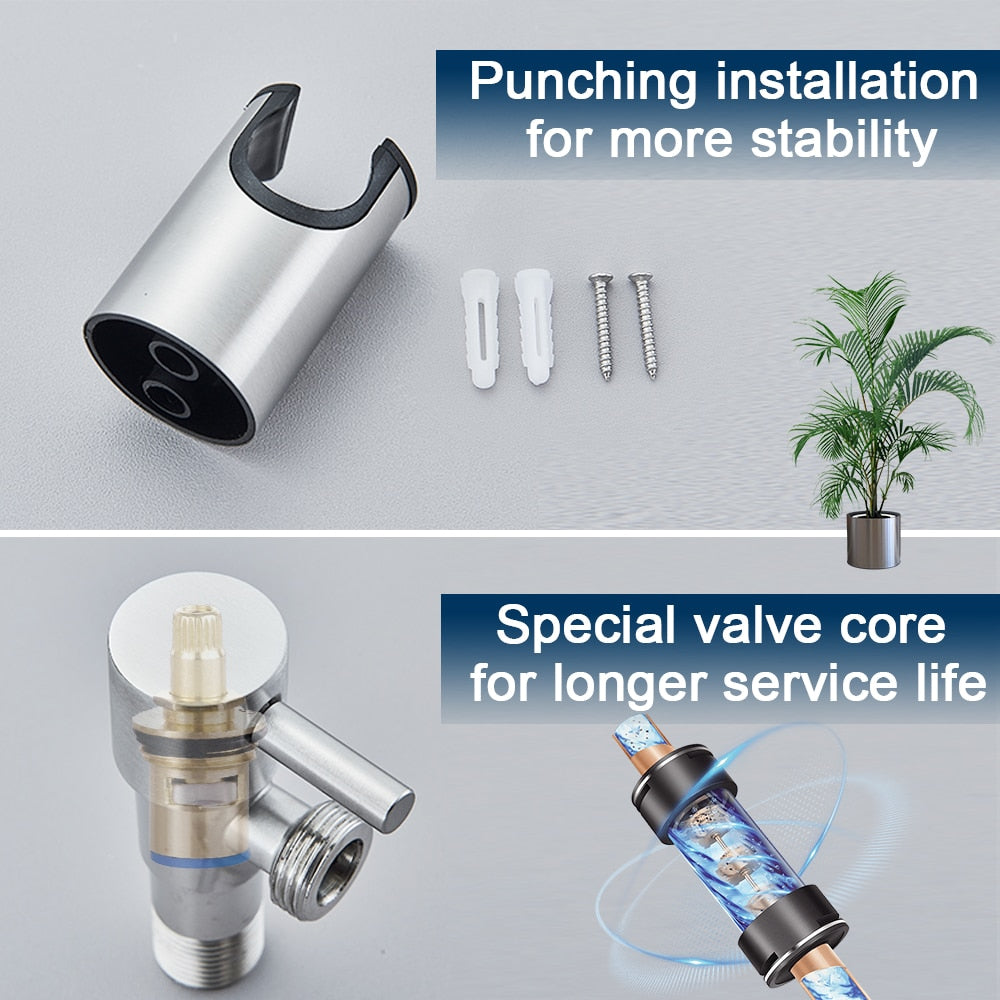 Toilet Bidet Sprayer Faucet Bathroom Stainless Steel Shower Bidet-Bidet Faucet-Index Bath