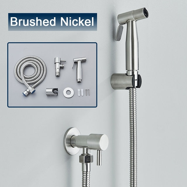 Toilet Bidet Sprayer Faucet Bathroom Stainless Steel Shower Bidet-Bidet Faucet-Index Bath