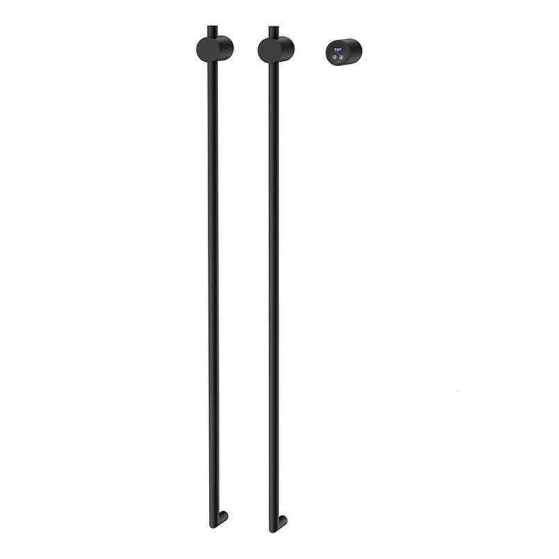 Vertical Style Bathroom Heated Towel Rack Electric Towel Drying Rack-Towel Bars & Hooks-Index Bath-Elegant Black-110V-Index Bath