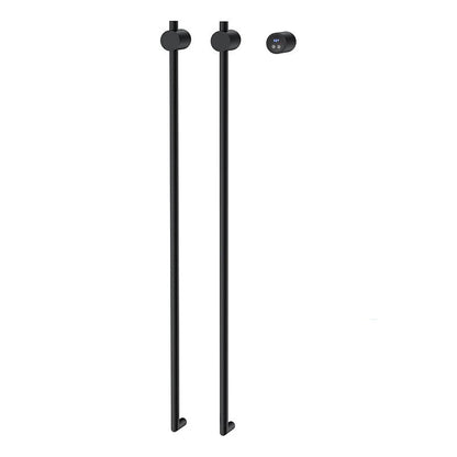 Vertical Style Bathroom Heated Towel Rack Electric Towel Drying Rack-Towel Bars & Hooks-Index Bath-Elegant Black-110V-Index Bath