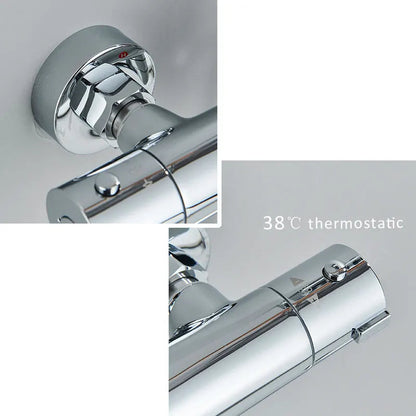 Wall Mounted Bath Faucet Long Spout Bathtub Mixer Faucet With Handheld-Shower Faucet-Index Bath-long spout full set-Index Bath