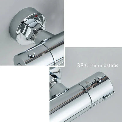 Wall Mounted Bath Faucet Long Spout Bathtub Mixer Faucet With Handheld-Shower Faucet-Index Bath-long spout full set-Index Bath