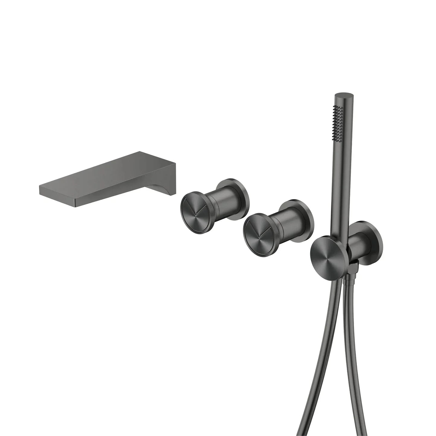 Wall mounted Brass Bathtub Faucet Embedded Dual handle Hot Cold Mixer-Shower Faucet-Index Bath