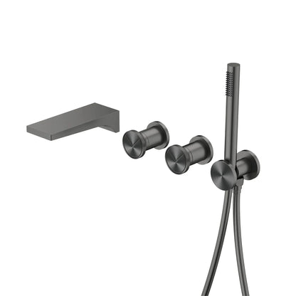Wall mounted Brass Bathtub Faucet Embedded Dual handle Hot Cold Mixer-Shower Faucet-Index Bath