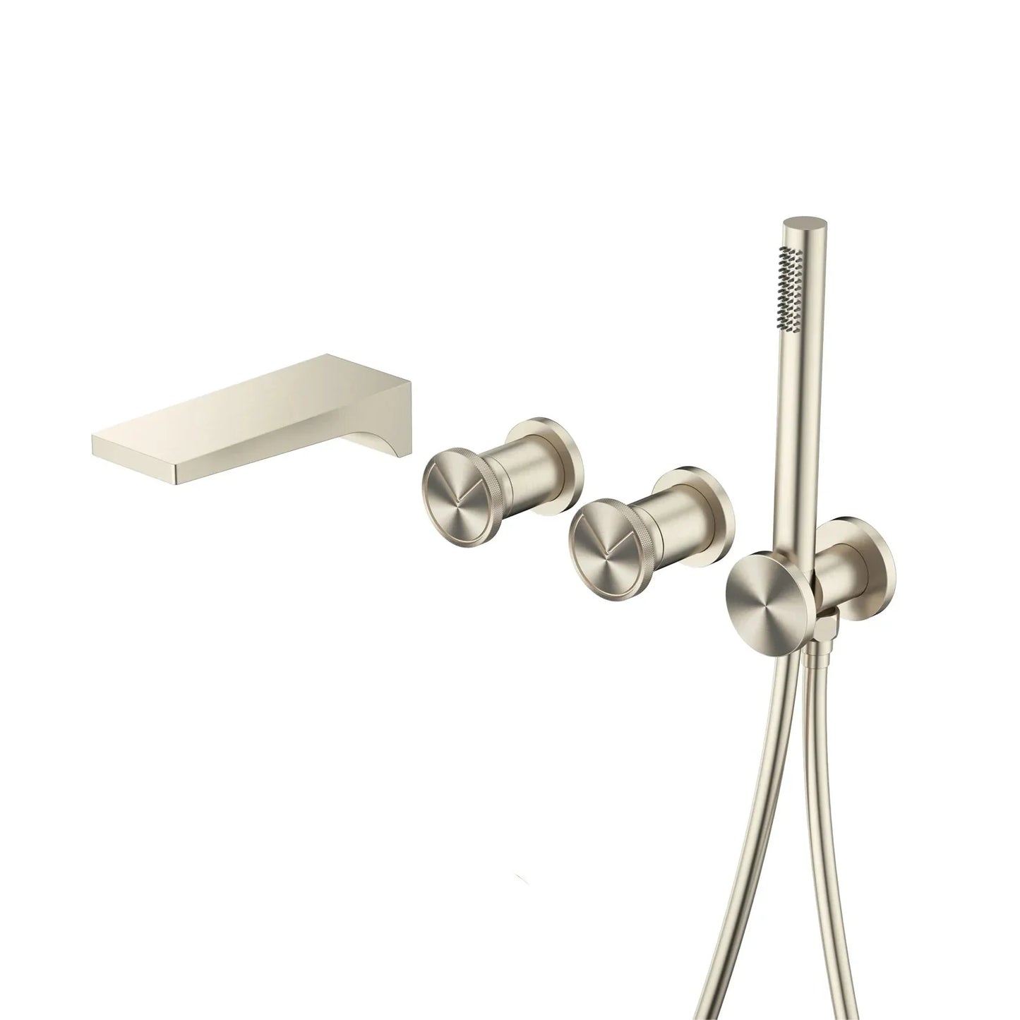 Wall mounted Brass Bathtub Faucet Embedded Dual handle Hot Cold Mixer-Shower Faucet-Index Bath