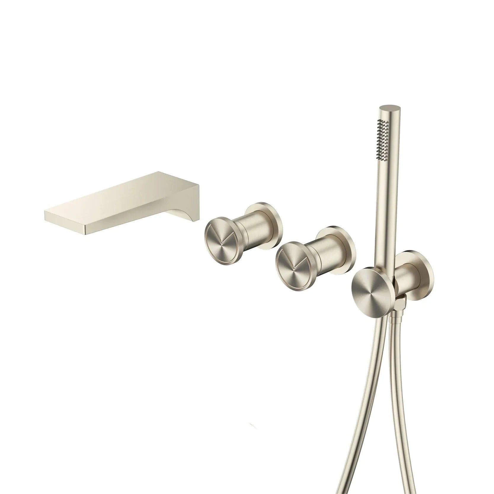 Wall mounted Brass Bathtub Faucet Embedded Dual handle Hot Cold Mixer-Shower Faucet-Index Bath