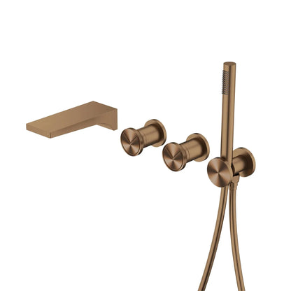 Wall mounted Brass Bathtub Faucet Embedded Dual handle Hot Cold Mixer-Shower Faucet-Index Bath