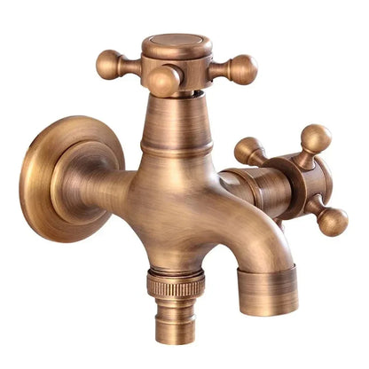 Wall Mounted Faucet Brass Single Cold Sink Tap Vintage Water Tap-Basin Faucet-Index Bath-Standard S-Index Bath