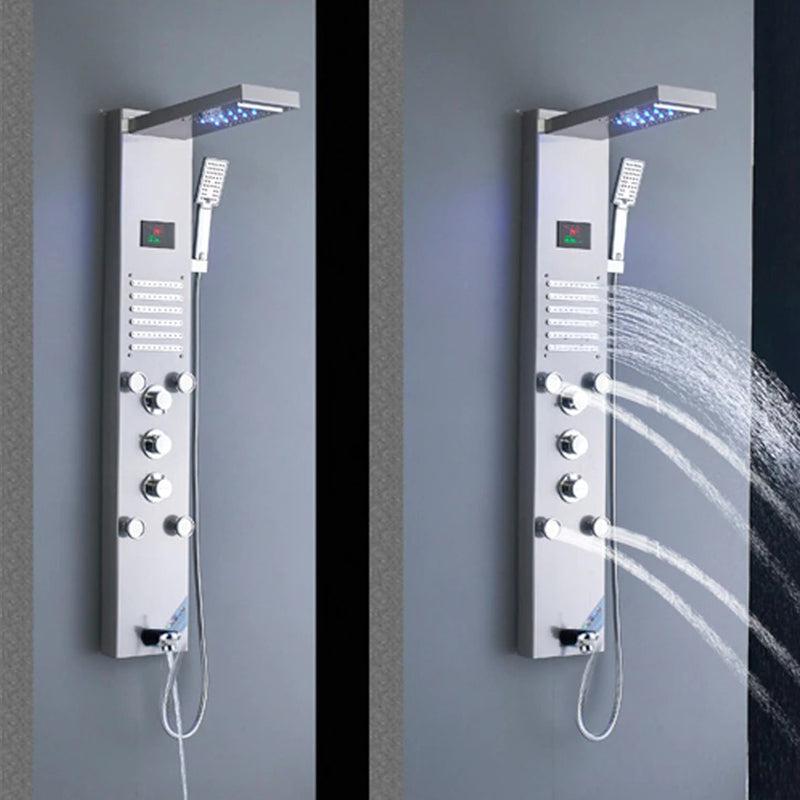 Waterfall Shower Panel Faucet LED Light Body Massage Jets-Shower Faucet-Index Bath