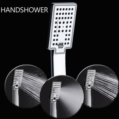 Shower Faucet - Waterfall Shower Panel Faucet LED Light Body Massage Jets