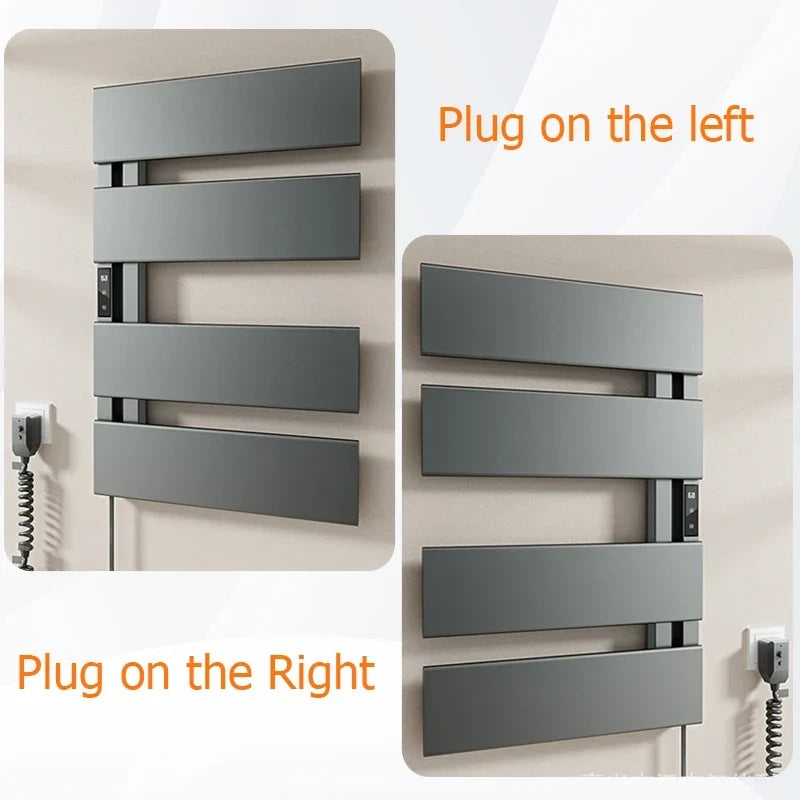 Electric Towel Warmer Wall-Mounted Towel Heater with Built-in Timer, Waterproof Aluminum Towel Warmer for Bathroom-Index Bath