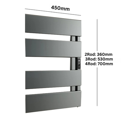 Electric Towel Warmer Wall-Mounted Towel Heater with Built-in Timer, Waterproof Aluminum Towel Warmer for Bathroom-Index Bath