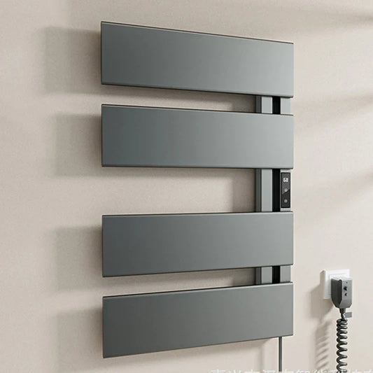 Electric Towel Warmer Wall-Mounted Towel Heater with Built-in Timer, Waterproof Aluminum Towel Warmer for Bathroom-Index Bath